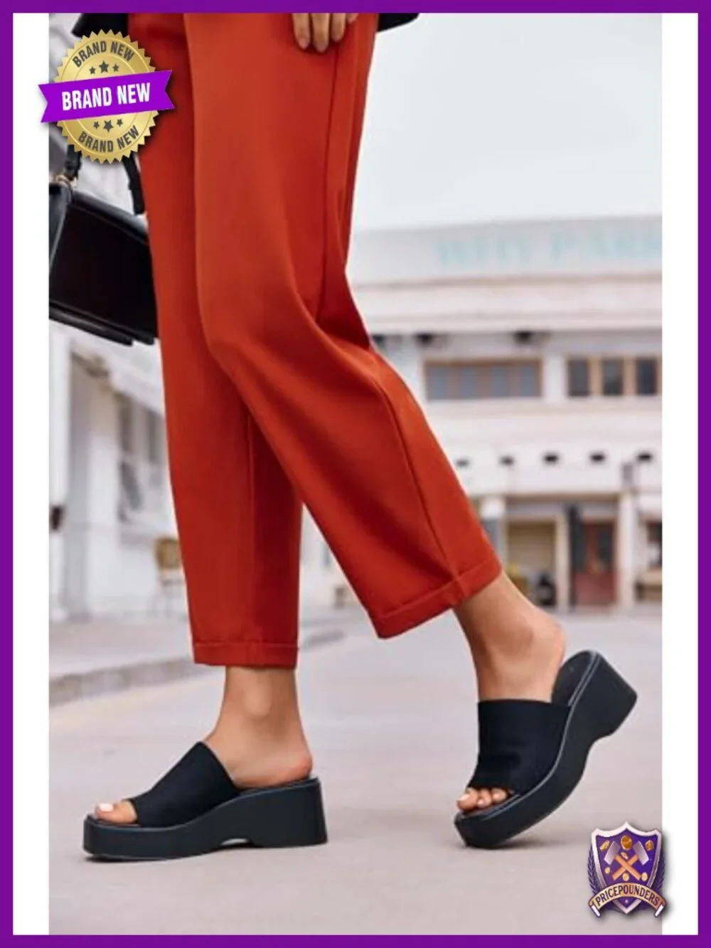 Slide Platform Wedge Sandals, Open Toe, Slip On, Elastic Band, EVA Sole
